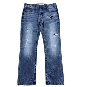 Buckle BKE Carter Jeans Men’s Straight Leg Med. Wash Distressed 33x31 - *Tag:34R